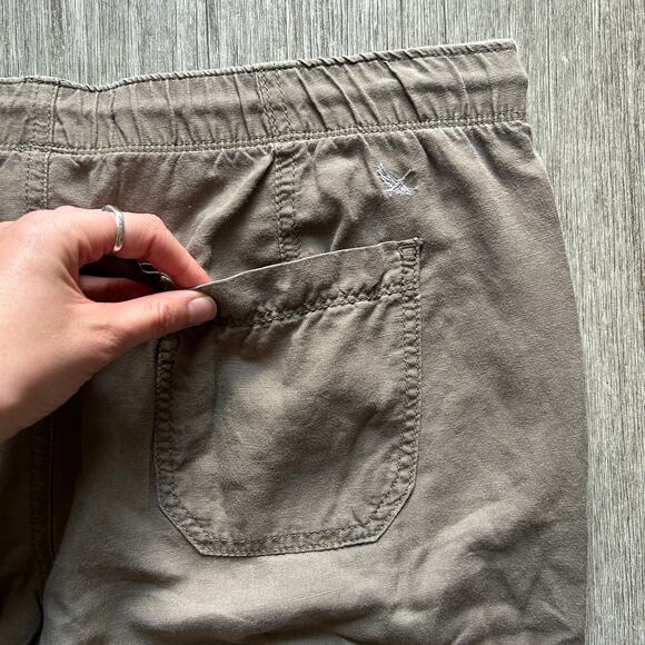 Eddie Bauer Taupe Linen/Cotton Drawstring Waist Lightweight Pants Size Small - Picture 9 of 11